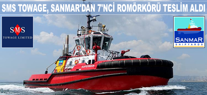 Sanmar Tersanesi, İngiliz SMS Towage Şirketine inşa ettiği yedinci römorkörü teslim etti