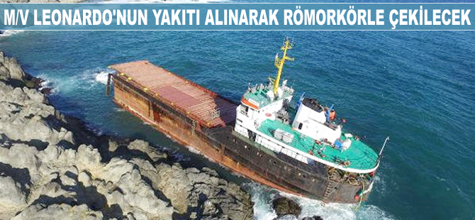 Kilyos açıklarında ikiye bölünen geminin yakıtı alınacak