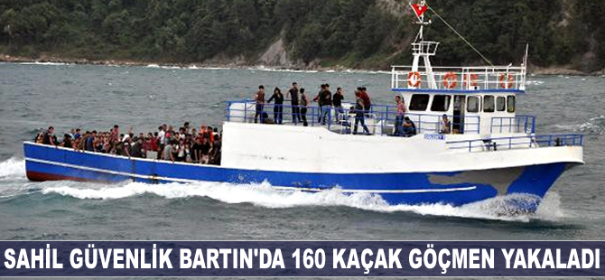 Sahil Güvenlik Bartın'da 160 kaçak göçmen yakaladı
