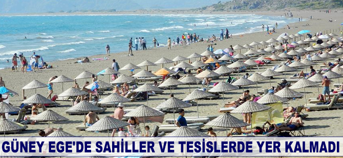Güney Ege'de sahiller ve tesisler doldu