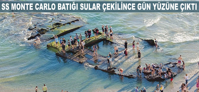 SS Monte Carlo batığı sular çekilince gün yüzüne çıktı