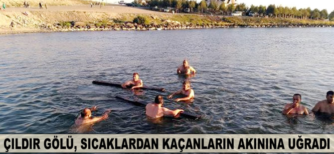 Çıldır Gölü, sıcaklardan kaçanların akınına uğradı