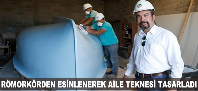 Römorkörden esinlenerek aile teknesi tasarladı