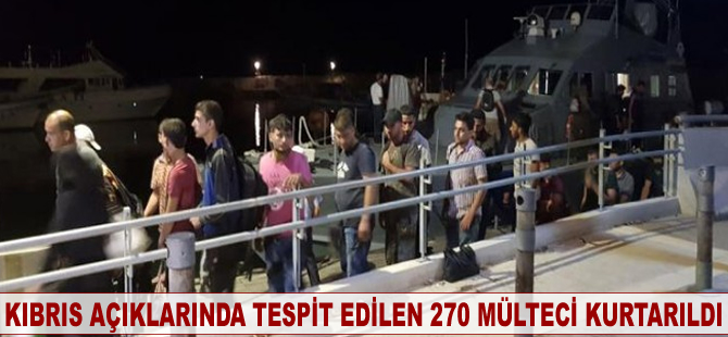 Kıbrıs açıklarında 270 mülteci kurtarıldı