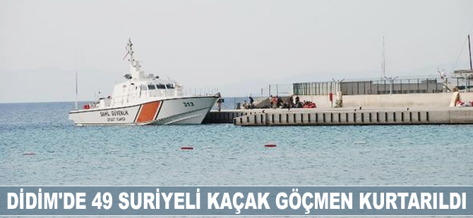 Didim'de 49 Suriyeli kaçak göçmen kurtarıldı
