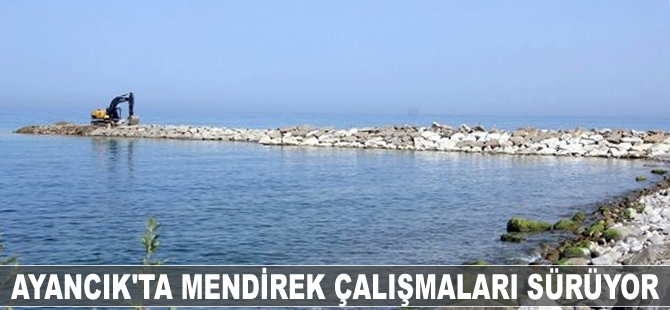 Ayancık'ta mendirek çalışmaları sürüyor