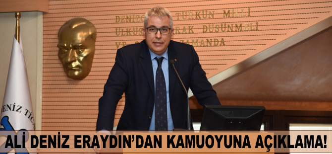 Ali Deniz Eraydın'dan denizcilik kamuoyuna açıklama!