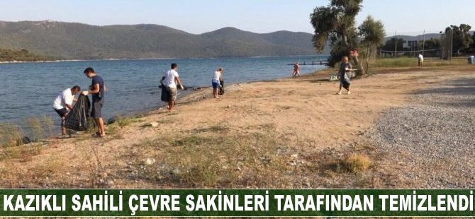 Kazıklı Sahili çevre sakinleri tarafından temizlendi