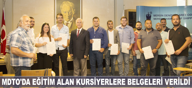 MDTO’da eğitim alan kursiyerlere katılım belgeleri verildi