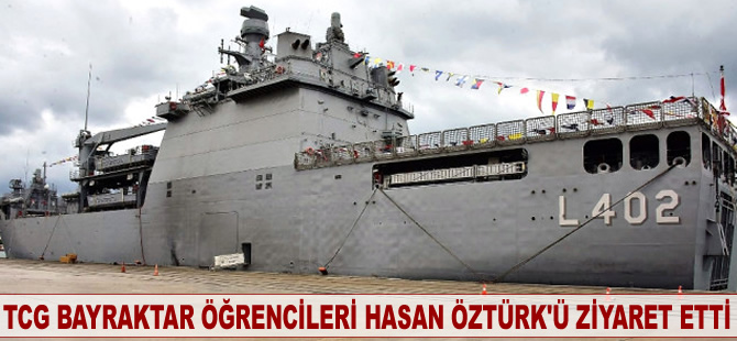 TCG Bayraktar öğrencileri Hasan Öztürk'ü ziyaret etti