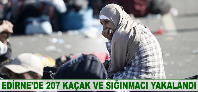 Edirne'de 207 kaçak ve sığınmacı yakalandı