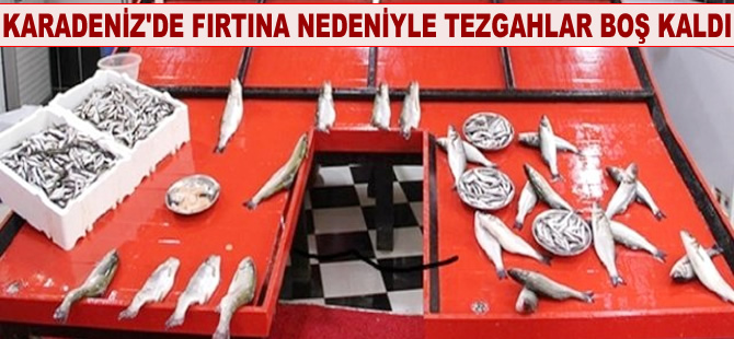 Karadeniz'de fırtına nedeniyle balıkçı tezgahları boş kaldı