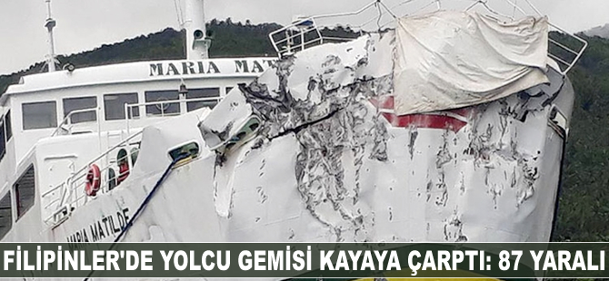 Filipinler’de yolcu gemisi kayaya çarptı: 87 yaralı