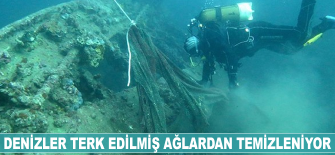 Denizler terk edilmiş ağlardan temizleniyor