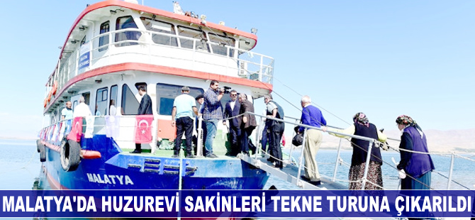 Malatya'da huzurevi sakinlerini tekne turuna çıkarıldı