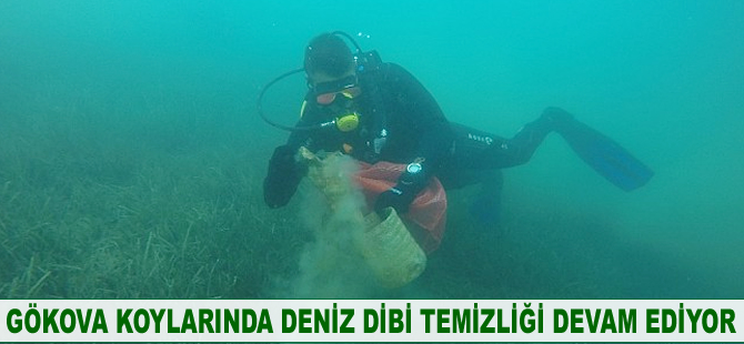Gökova koylarında deniz dibi temizliği devam ediyor