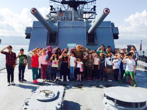 Kartepeli çocuklar TCG Gayret Gemi Müzesi'ni ziyaret etti