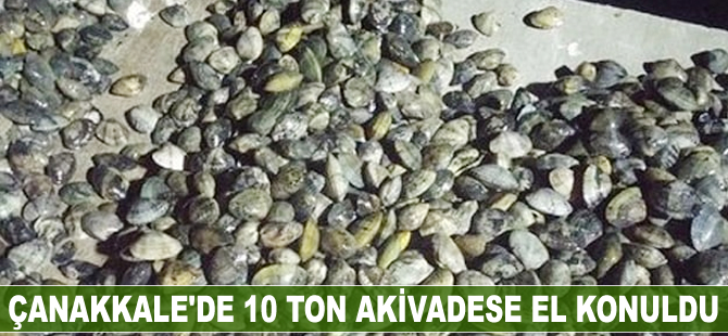 Çanakkale'de 10 ton akivadese el konuldu