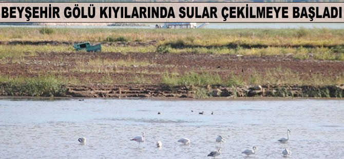 Beyşehir Gölü kıyılarında sular çekilmeye başladı