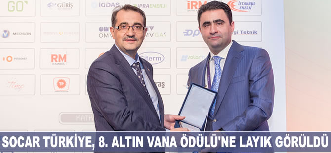 SOCAR Türkiye, 8. Altın Vana Ödülü'ne layık görüldü