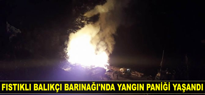 Fıstıklı Balıkçı Barınağı'nda  yangın paniği yaşandı!