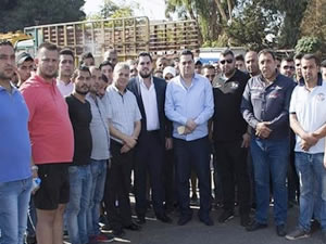 Türk Ürünlerinin Beyrut Limanı'na nakledilmesi kararı protesto edildi