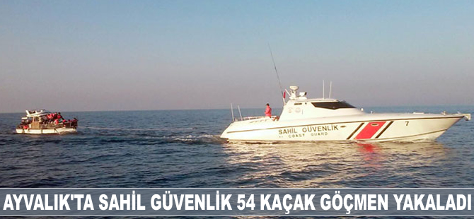 Ayvalık'ta Sahil Güvenlik 54 kaçak yakaladı