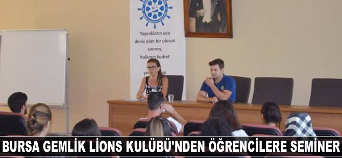 Bursa Gemlik Lions Kulübü'nden öğrencilere seminer
