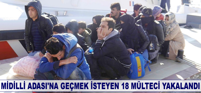 Çanakkale'de 18 kaçak göçmen yakalandı