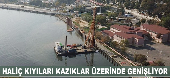 Haliç kıyıları kazıklar üzerinde genişliyor