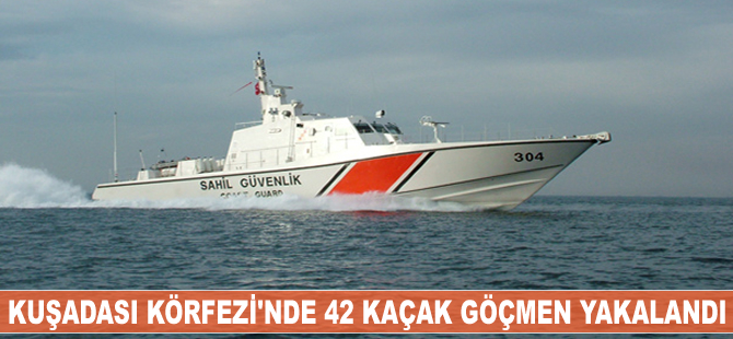 Kuşadası Körfezi’nde 42 kaçak göçmen yakalandı
