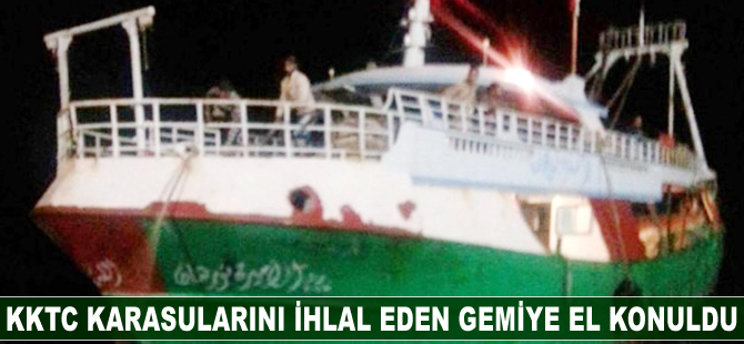 KKTC karasularını ihlal eden Mısır bandıralı gemiye el konuldu