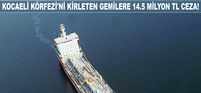 Kocaeli Körfezi'ni kirleten gemilere 14.5 milyon TL'lik ceza!