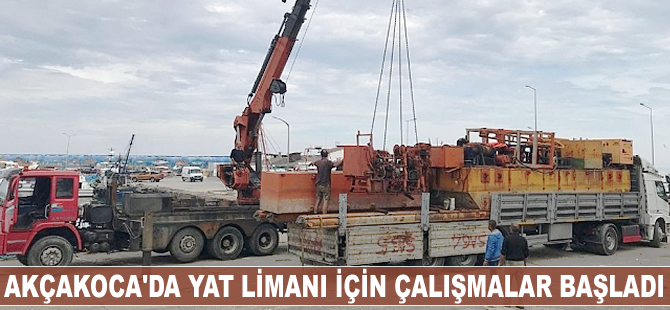 Akçakoca'da yat limanı için çalışmalar başladı