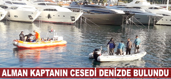 Alman kaptanın cesedi denizde bulundu