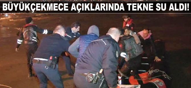 Büyükçekmece açıklarında tekne su aldı!