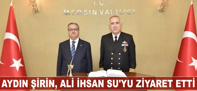Güney Deniz Saha Komutanı Aydın Şirin, Vali Ali İhsan Su’yu ziyaret etti