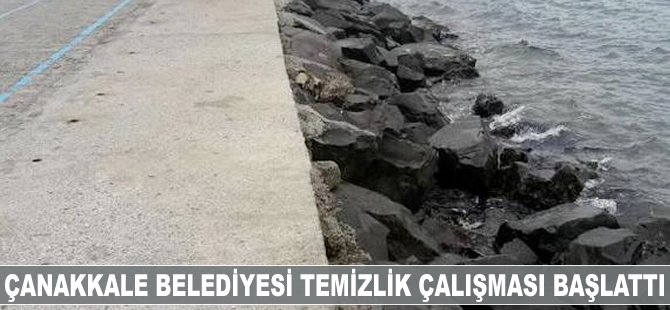 Çanakkale Belediyesi kordon boyunda temizlik çalışması başlattı