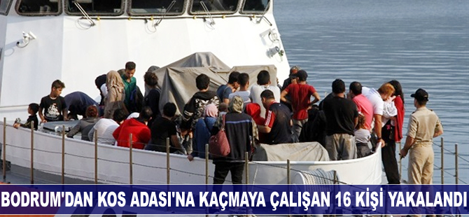 Bodrum'dan Kos Adası'na kaçmaya çalışan 16 göçmen yakalandı