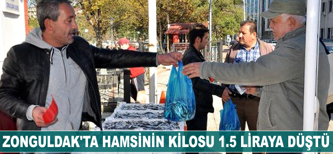Zonguldak'ta hamsinin kilosu 1.5 liraya düştü