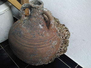 Karamürsel'de balıkçıların ağına Bizans dönemine ait amfora takıldı