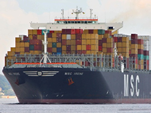'MSC IRENE' isimli kuru yük gemisi Çanakkale Boğazı’ndan geçti