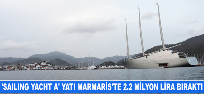 'Sailing Yacht A' yatı Marmaris’te 2.2 milyon lira bıraktı