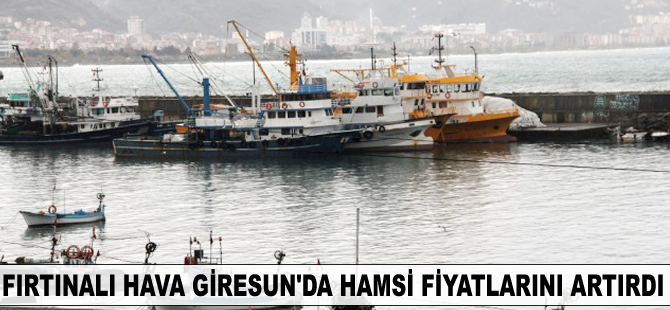 Fırtınalı hava Giresun'da hamsi fiyatlarını artırdı