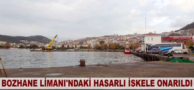 Bozhane Limanı'ndaki hasarlı iskele onarıldı