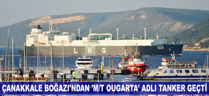 Çanakkale Boğazı'ndan 'M/T Ougarta' adlı tanker geçti