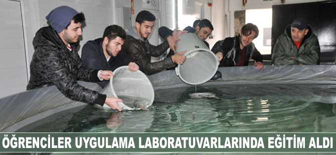 Ege Üniversitesi Su Ürünleri Fakültesi öğrencileri uygulamalı eğitim aldı