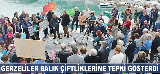 Gerzeliler balık çiftliklerine tepki gösterdi