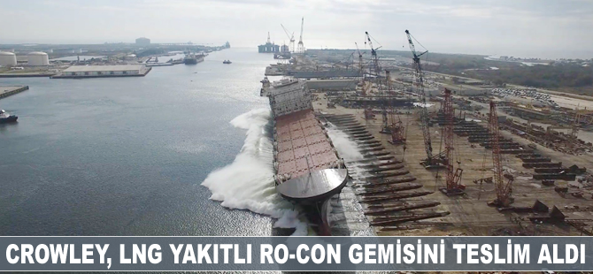 Crowley, LNG yakıtlı Ro-Con gemisini teslim aldı