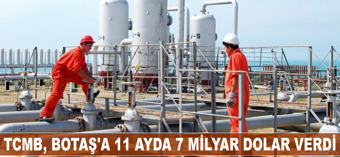 TCMB, BOTAŞ'a 11 ayda 7 milyar dolar verdi